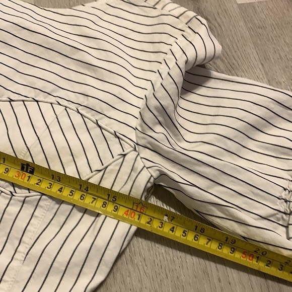 TIBI CECIL STRIPE PEPLUM CORSET TOP Blouse Linen‎ Cotton Size 2 - Picture 14 of 14